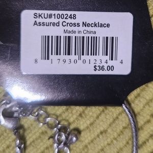 Cross Pendant or necklace silver Gothic style.